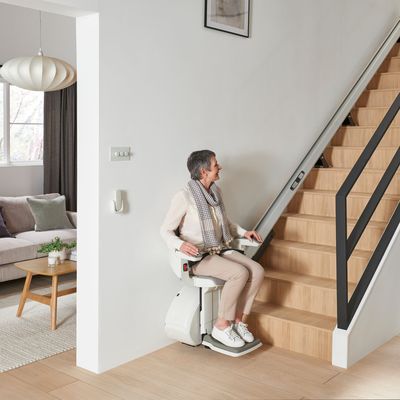 HomeGlide straight stairlift in use